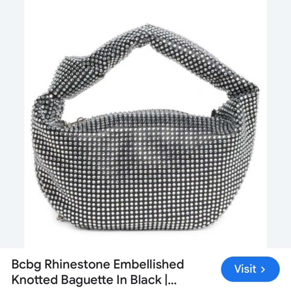 BCBG Rhinestone Embellished Knot handbag